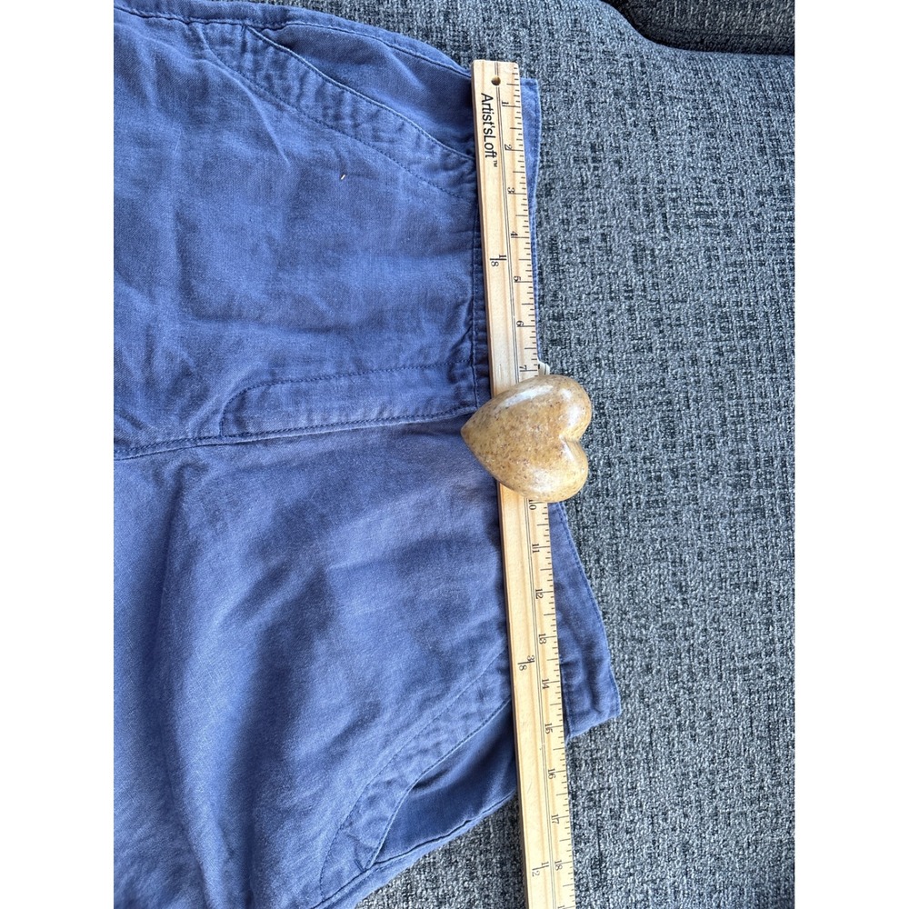 LL Bean Womens Blue 100% Linen Classic Fit Straight Leg Pants 10 Petite 268512 - Picture 5 of 7